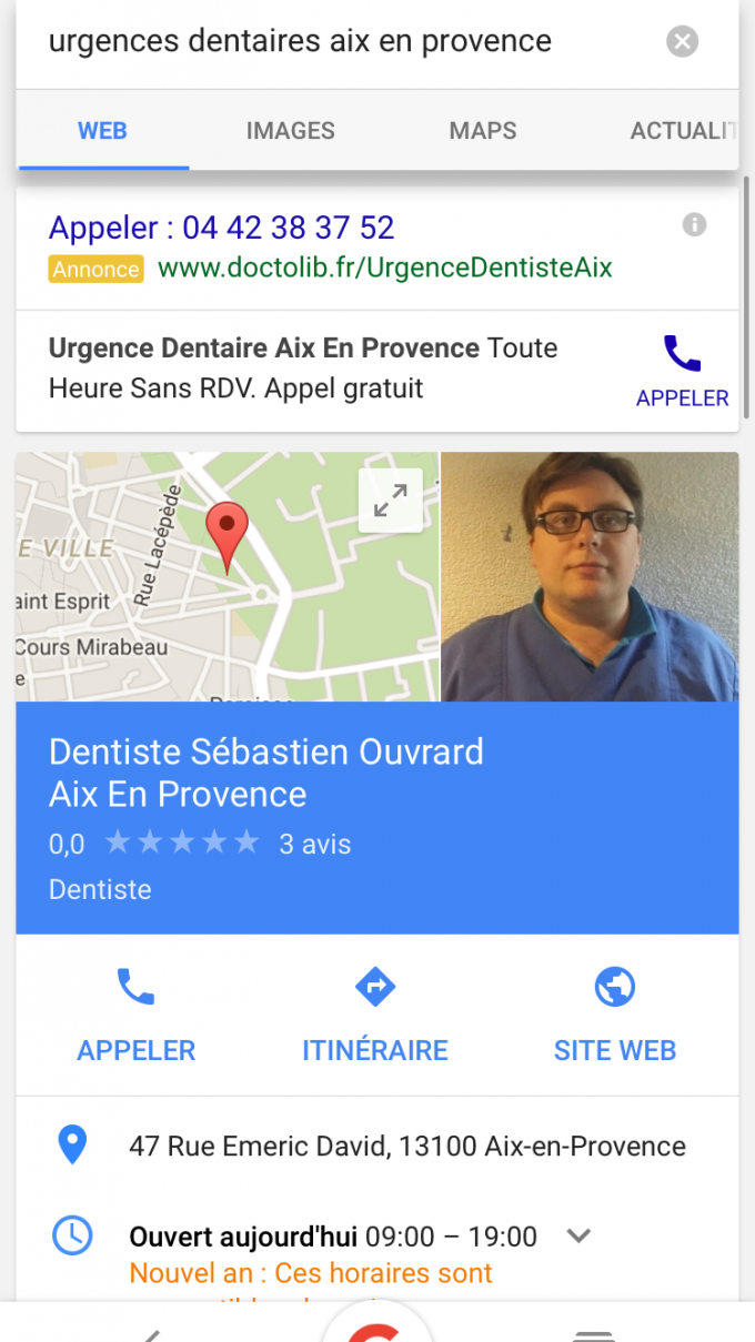 Pub Dentiste Adwords